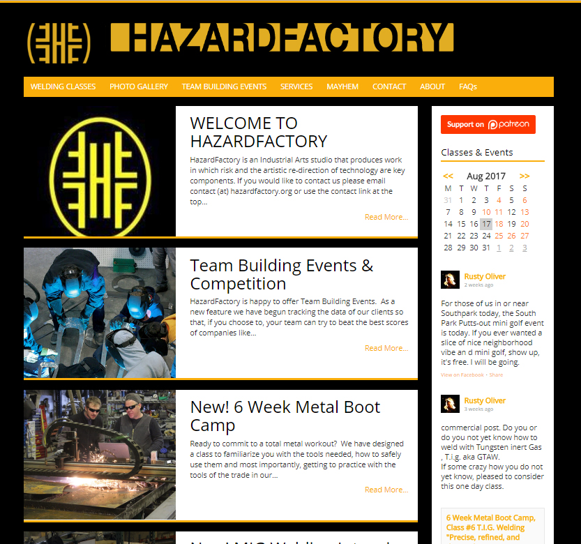 Hazard Factory <b>Hazard Factory</b></br>
Welding classes and services